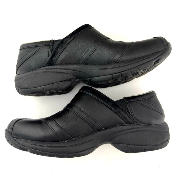 Merrell Women’s Primo Patch Black Leather Slip On Clogs Shoes Size 7.5 - Picture 9 of 12